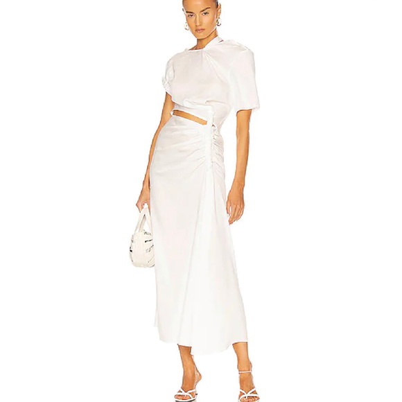 Christopher Esber Twisted Meander Tee Dress in Natural 6